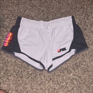 PINK Victoria’s Secret white and grey shorts